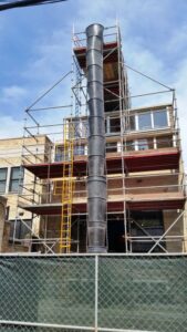 Debris Chute at construction site